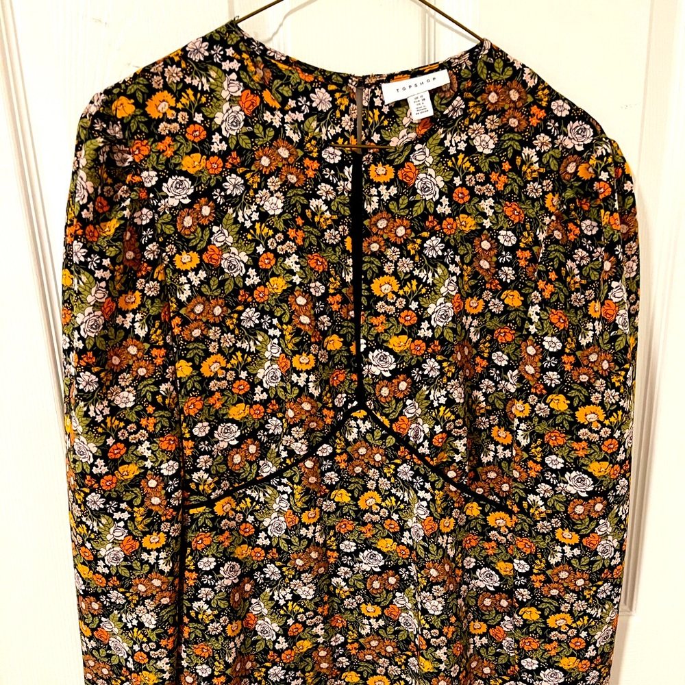 Topshop 70s Floral Blouse